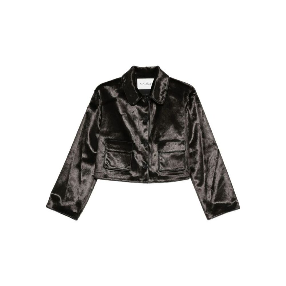 Malina Brown Jackets - Cropped Jackets Women